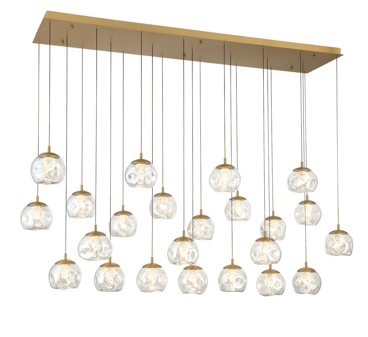 CAMERINO 12448-030, 23 Light Rectangular LED Chandelier